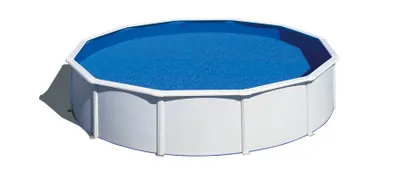 Produktbild von GRE Weißer Rundpool aus Stahl Ø 550 x 120 cm, Serie Fidji
