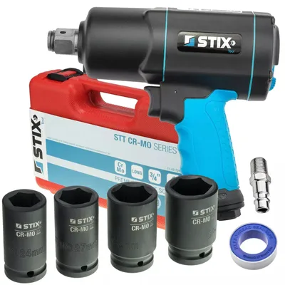 Immagine prodotto di Set di avvitatori pneumatici STIX 2200Nm 3/4" con set di 4 chiavi a bussola 24-33 mm