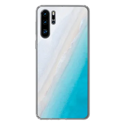 Produktbild von MuchoWow® Handyhülle Schutzhülle Hülle für Huawei P30 Pro Strand - Meer - Blau Silikon Softcase Handy Hülle - Schutzdeckel