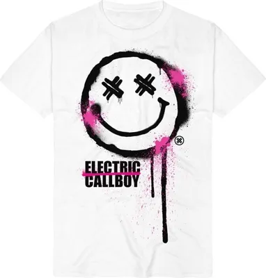 Produktbild von Electric Callboy T-Shirt Herren Spray Smile weiß 3XL