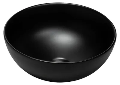 Zdjęcie produktu dla Umywalka Nablatowa Ceramiczna 32X32 Cm Czarny Mat Okrągła