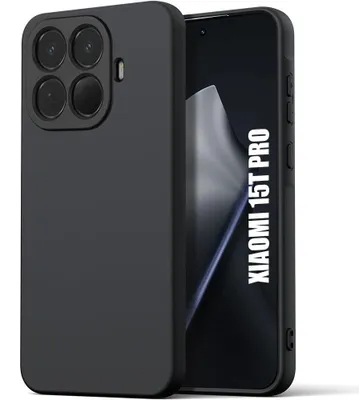 Image de Coque pour Xiaomi 15T Pro, Protection Silicone Doux Ultra Slim Anti-Rayures Antichoc Noir