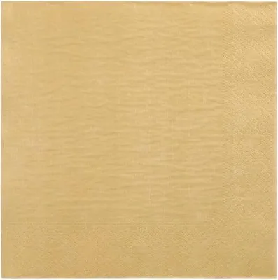 Produktbild von Papstar Servietten, gold 3-lagig 1/4-Falz 40 x 40 cm 15 x 20 Stück