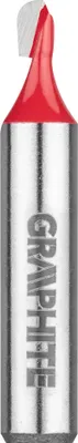 Obrázok produktu pre GRAPHITE fréza s dlhou drážkou v tvare U, TCT, priemer vŕtania 6,35/12,7/25,4 mm, pracovná dĺžka 15,5/19,6/22,5 mm, priemer stopky 8 mm, na masívne drevo, MDF, drevotriesku, preglejku (3,97 x 6 x 8 mm)