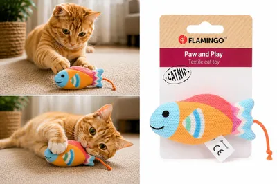 Image de Jouet pour chats Flamingo Nitz poisson orange