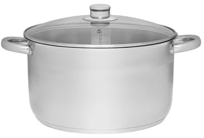 Obrázek produktu pro Ocelový hrnec se skleněným víkem, 10 l, 28 cm