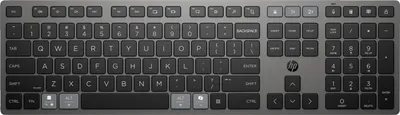 Produktbild von HP 720 Kabellose Tastaur für mehrere Geräte, Volle Größe (100%), Kabellos, USB + Bluetooth, Mechanischer Switch, QWERTY, Schwarz