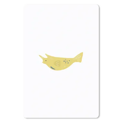 Produktbild von MuchoWow® Mauspad Mousepad Pastell - Fisch - Gelb 40x60 cm - Mousepads - Maus Mat - Pad - Mausunterlage - Schreibtisch Accesoire