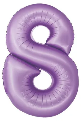 Produktbild von XL Folienballon lavendel Zahl 8