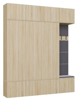 Zdjęcie produktu dla Garderoba HAGA IV/3Sz1W DĄB SONOMA 3x Szafa + Wieszak