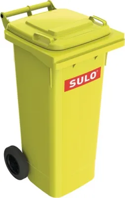 Produktbild von Veľký kontajner na odpad 80 l HDPE žltý mobilný, podľa EN 840 SULO