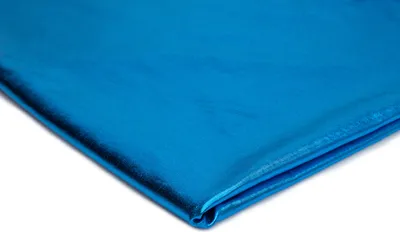Obrázok produktu pre Lame látka, fóliová látka, látka s kovovým leskom, modrá 50x150 cm