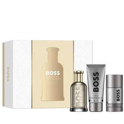 Zdjęcie produktu dla Hugo Boss Boss Bottled Woda perfumowana, 100 ml + Żel pod prysznic, 100 ml + Dezodorant w sztyfcie, 75 ml