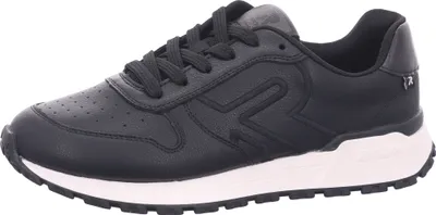 A studio shot of a black sneaker.