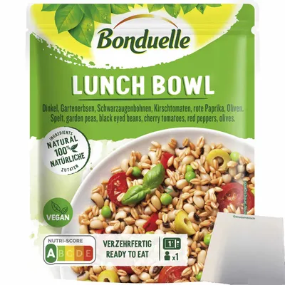 Produktbild von Bonduelle Lunch Bowl Dinkel (250g Beutel) + usy Block
