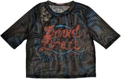 Obrázek produktu pro David Bowie - Krátký top "1984 World Tour" pro ženy RO5828 (S) (Black)