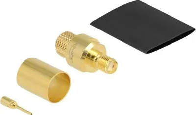 Obrázek produktu pro DELOCK SMA Buchse zum Crimpen LMR400 mit passendem Schrumpfs