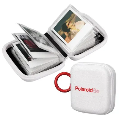 Produktbild von POLAROID, Fotoalbum Pocket fr Polaroid Go Papier Polyfleece mit Metallclip, Wei