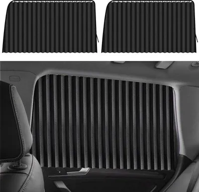 Produktbild von Famanu Magnetisches Autofenster-Sonnenschutzset - Schwarz, Set von 2
