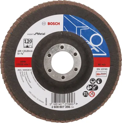 Produktbild von Fächerschleifscheibe X551 Expert for Metal, gerade, 125 mm, 120, Glasgewebe
