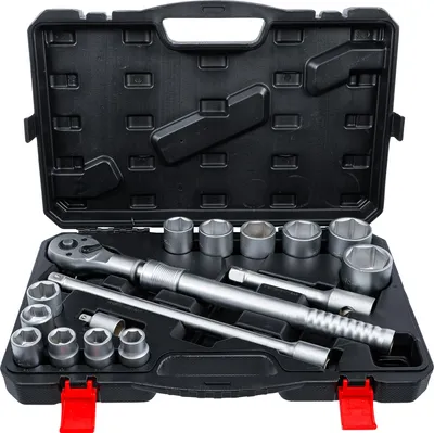 Obrázek produktu pro BGS Diy 71024 | Sada nástrčných klíčů | s oboustrannou ráčnou, výsuvná | Pohon 20 mm (3/4") | Šířka 19 - 50 mm | 16 ks.