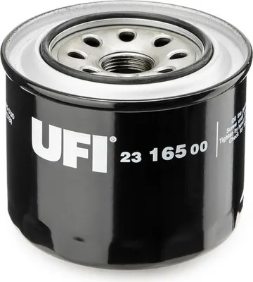 Obrázok produktu pre Olejový filter UFI 23.165.00, závitový filter pre vozidlá: MITSUBISHI COLT CZC Cabriolet (RG), L 200 (K7T, K6T), PAJERO I (L04G, L14G), L 300 III Bus (P0W, P1W, P2W)