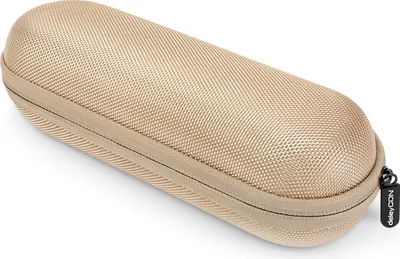 Produktbild von deleyCON Reiseetui Aufbewahrungsbox Reisebox Hartschalentasche Hardcase Schutz Hülle Reisetasche mit Netztaschen für elektrische Zahnbürsten Rasierer Kämme Pflegeartikel Kosmetik - Mattgold