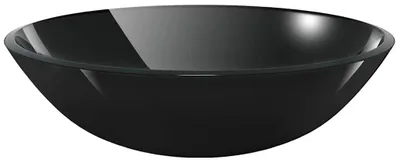 Produktbild von vidaXL Waschbecken Hartglas 42 cm schwarz
