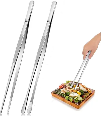 Produktbild von Küchenpinzette - Edelstahl - 2 Stück - 30 cm