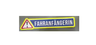 Produktbild von Aufkleber Warnung Warn "Fahranfängerin" auffälliges Schild Design 33 x 7 cm Folie