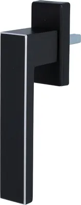 Produktbild von Design Fenstergriff Rasterolive Schwarz Aluminium Fensterbeschlag 7x35mm Vierkant eloxiert - gefräst