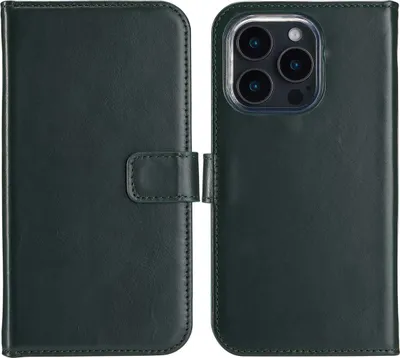 Produktbild von Selencia Echtleder Klapphülle iPhone 16 Pro - Grün
