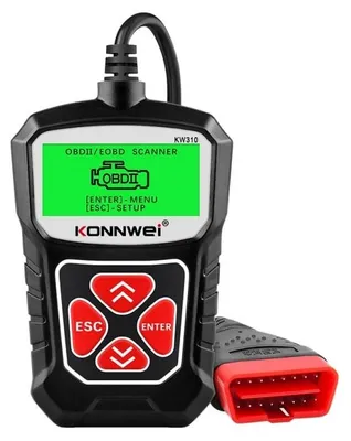 Zdjęcie produktu dla Diagnoza OBD2 KONNWEI KW310, czarna, wyświetlanie błędów + opis, resetowanie, dane na żywo, ELM 327 OBDII