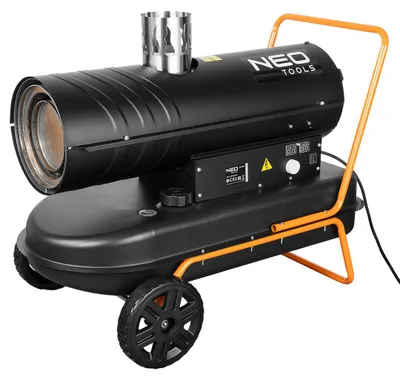 Image de NEO TOOLS : Chauffage à huile de 20 kW, avec évacuation des gaz, thermostat et protection IPX2. Capacité : 36 litres