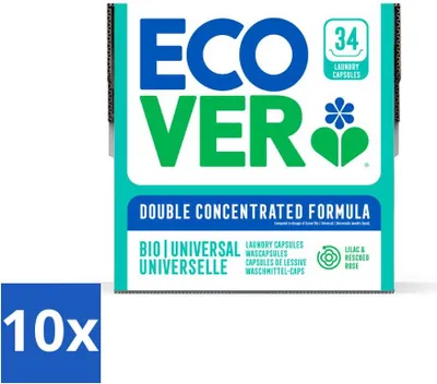 Produktbild von Ecover - Waschkapseln - Universal - Konzentrierte Formel - 34 Wäschen - Vorteilspack - 10 Stücke