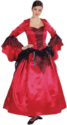 Produktbild von M210141-S rot-schwarz Damen Teufelkleid Gothickleid Gr.S