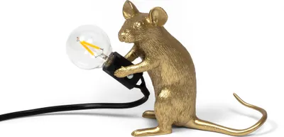 Zdjęcie produktu dla Lampa ledowa SELETTI 'MOUSE LAMP#2-GOLD' Session
