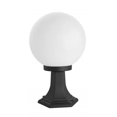 Obrázek produktu pro Zahradní lampa 41 cm koule bílá nebo kouřová 25 cm 1xE27 černá IP43 SU-MA KULE K 4011/1/K 250
