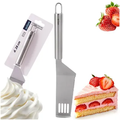 Image de Pelle à gâteau en acier, 28 cm, ustensile de cuisine robuste pour servir