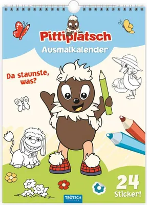 Produktbild von Trötsch Ausmalkalender immerwährend Pittiplatsch