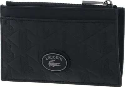 Produktbild von LACOSTE Leder Kartenetui Nomogramme Zip Credit Card Holder Noir schwarz
