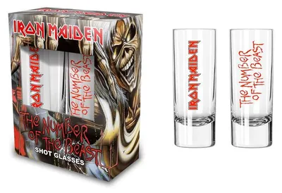 Produktbild von Iron Maiden Schnapsglas-Set Number Of The Beast klar Standard