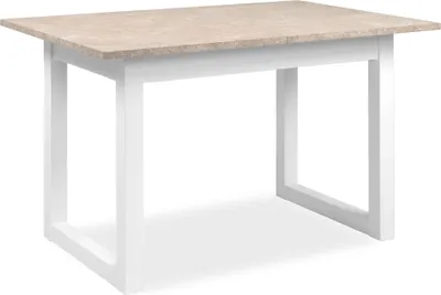 Zdjęcie produktu dla Esstisch >Houston< in Sandstein / weiß - 120x75x80cm (BxHxT)