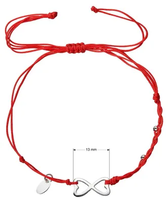 Obrázek produktu pro Kabbalah náramek se stříbrným nekonečnem 13048.3 red