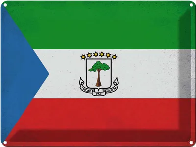 Obrázek produktu pro vianmo Kovová Nástěnná cedule 30x40 cm Äquatorialguinea Flag