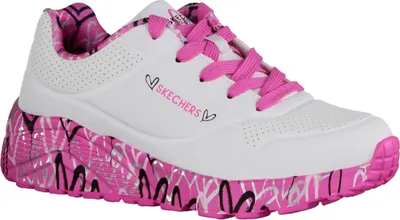 Produktbild von Skechers Uno Lite Lovely Luv 314976L/WH Sneaker, Girls, Synthetik, White/Pink - Marken Skechers, Weiß
