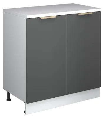 Image de Meuble sous pente Vicco R-Line Anthracite-or 80cm sans pente avec 2 portes, Model 61814