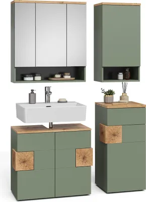 Produktbild von Badmöbel-Set Vicco Eden Grün 4 Teile, Model 59872