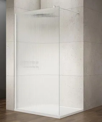 Imagen del producto de Panel de ducha corredera Gelco VARIO WHITE, vidrio Nordic, 1200 mm