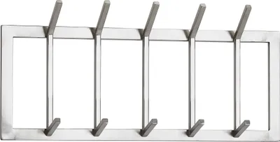Image de Cintre métal argenté 65x30x10 cm design cintre hall acier | Wohnling